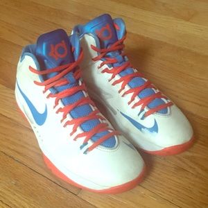 Nike KD V White blue orange